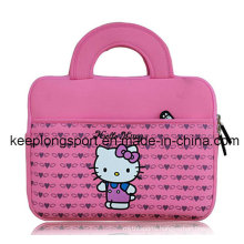 Fashionable Pink Neoprene Laptop Case with Hello Kitty Logo